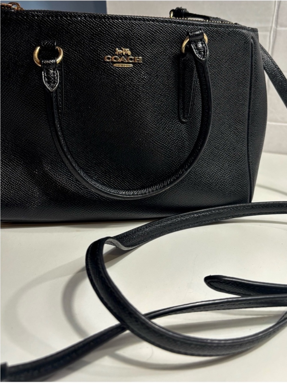 Coach Black Crossgrain
Leather Mini Surrey Carryall
Satchel Bag F44962 - Picture 2 of 7